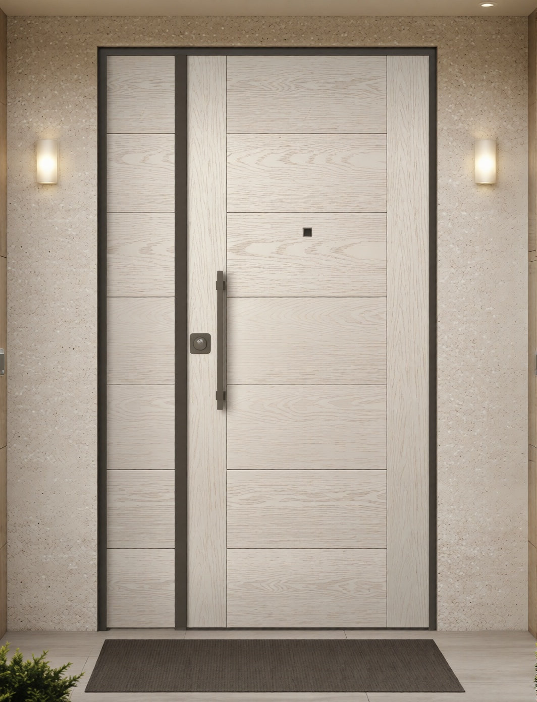 PORTES BLINDÉES DOUBLE VANTAIL AVEC PANNEAUX KRONOS® / MÉLAMINÉ